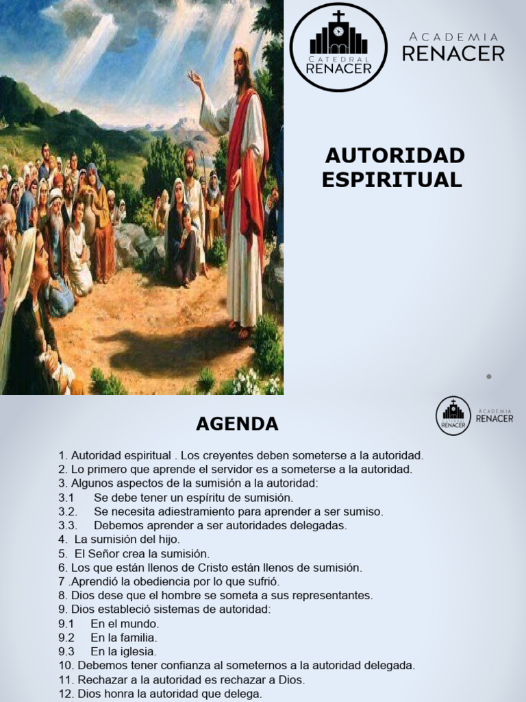Autoridad Espiritual Parte 1 Pdf Cristo Título Dios