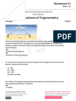 Casestudyquestion - (Worksheet 9.1) - (Applications of Trigonometry)