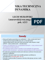 Mechanika Dynamika 2020 Wyklad1 L Murawski