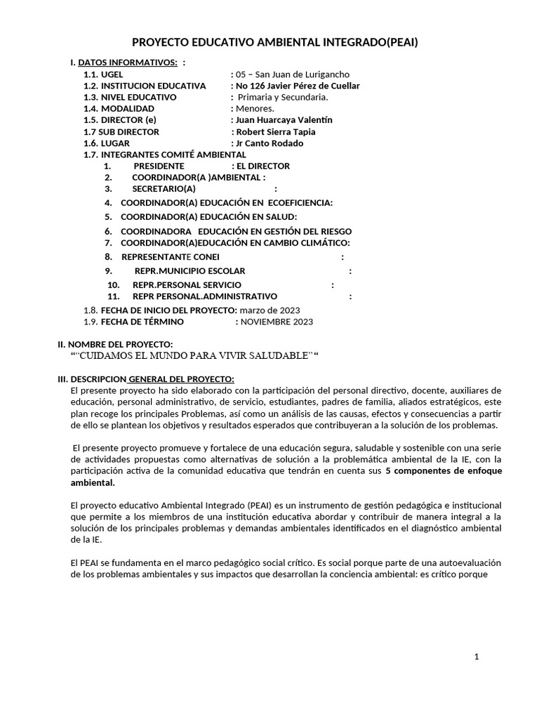 Proyecto Ambiental | PDF | Sustentabilidad | Residuos