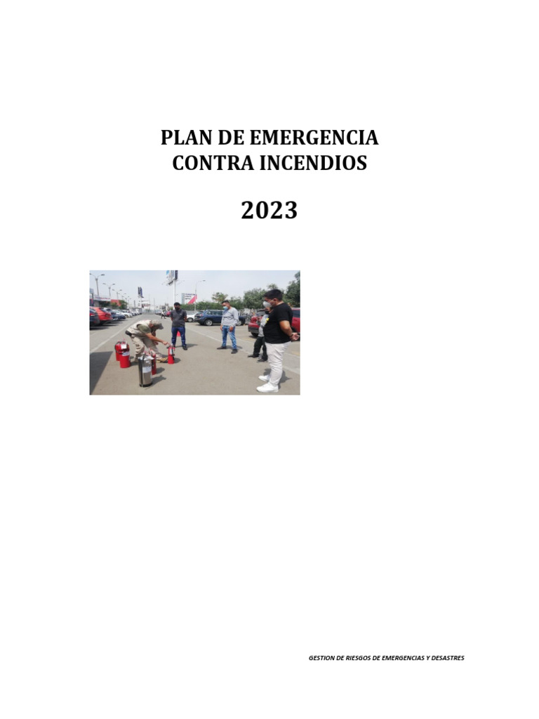 Plan de Emergencia Contra Incendios | PDF | Emergencia | Protección ...