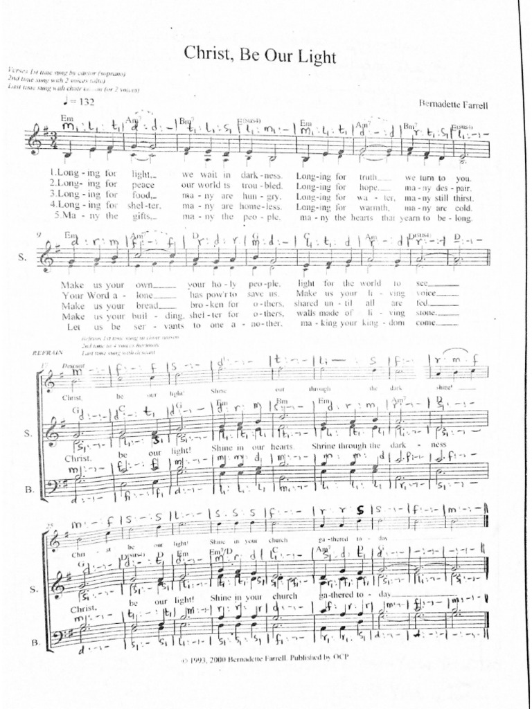 Solfa christ be our light general english pdf