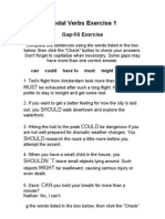 Modal Verbs Exercise - Evaluation