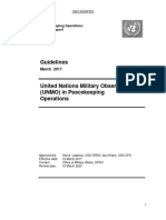 2016 25 Guidelines On UN Military Observers in Peacekeeping Operations