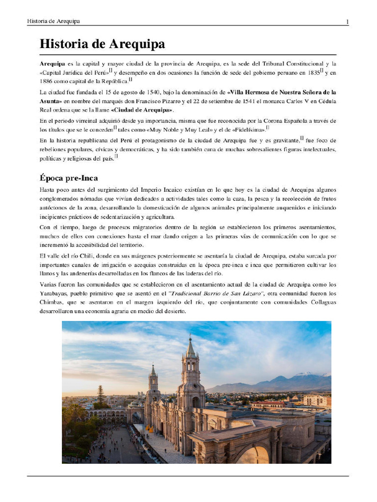 Historia de Arequipa PDF