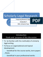 Scholarly Legal Research