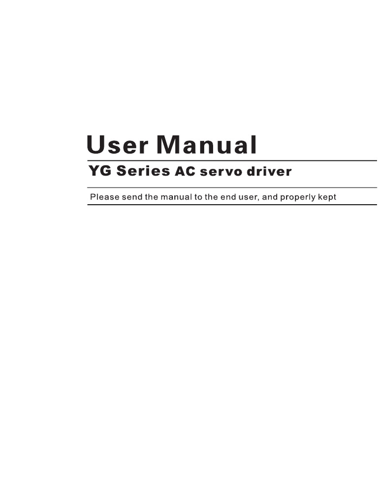 YG380V Servo Drive Manual PDF Electric Motor Electrical Components