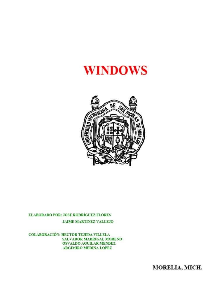 Introducción A Windows 1.0 | PDF | Ventana (informática) | Archivo de ...