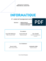 INFORMATIQUE 4 Eme Annee de Lenseignemen