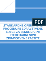 Standardne Operativne Procedure Zdravstvene Njege Za Sekundarni I Tercijarni Nivo Zdravstvene Zastite - Verzija
