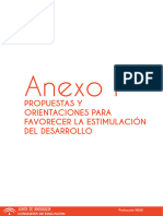 Anexo I Propuestas y Orientaciones para Favorecer La Estimulación Del Desarrollo