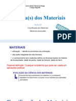 Aula 2 - CM - Classificação Dos Materiais - Materiais Avançados - Grafeno