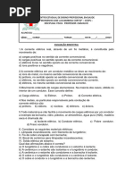 2° Prova 3 Ano Corrente Eletrica