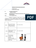 Memoramdum de Materiales CIA Del Pique Circular NV 14 - Los Andes..