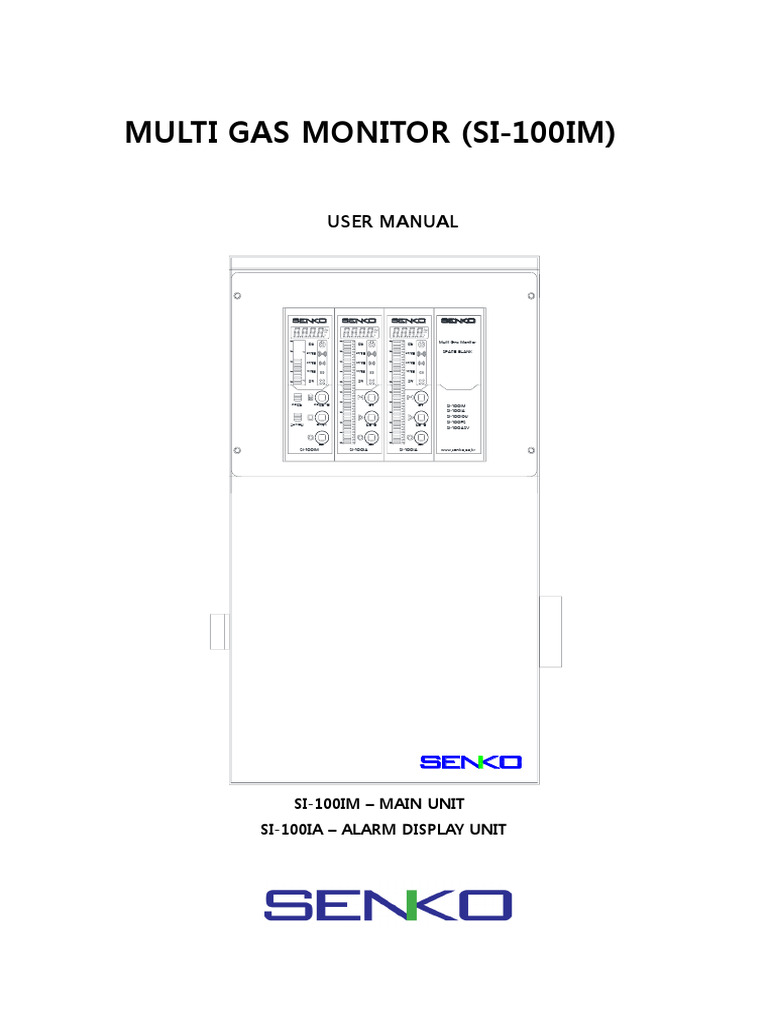SI-100IM Multi Gas Monitor Manual | PDF | Switch | Relay
