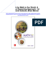 Test Bank For Math in Our World A Quantitative Reasoning Approach 1st Edition David Sobecki Brian Mercer