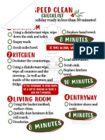 Holiday Speed Clean Checklist