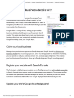 Add Business Details To Google - Google Search Central - Documentation - Google For Developers