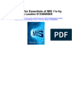 Test Bank For Essentials of Mis 11e by Ken Laudon 013380688x