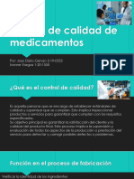 Control de Calidad de Medicamentos