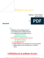 Politique de Prix