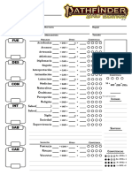 Pathfinder 2E - Hoja de Personaje Folleto Imprimir en 2x1 (Print Friendly I Sencilla)