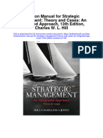 Solution Manual For Strategic Management Theory and Cases An Integrated Approach 13th Edition Charles W L Hill