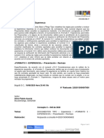 DOCUMENTOS TIPO - Experiencia: Bogotá D.C., 18/08/2020 Hora 20:45:18s