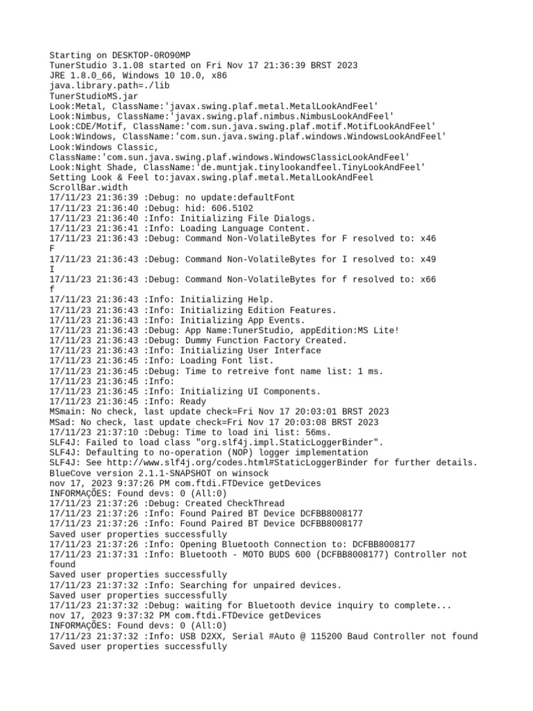 Tuner Studio App Debug PDF Bluetooth Software Engineering
