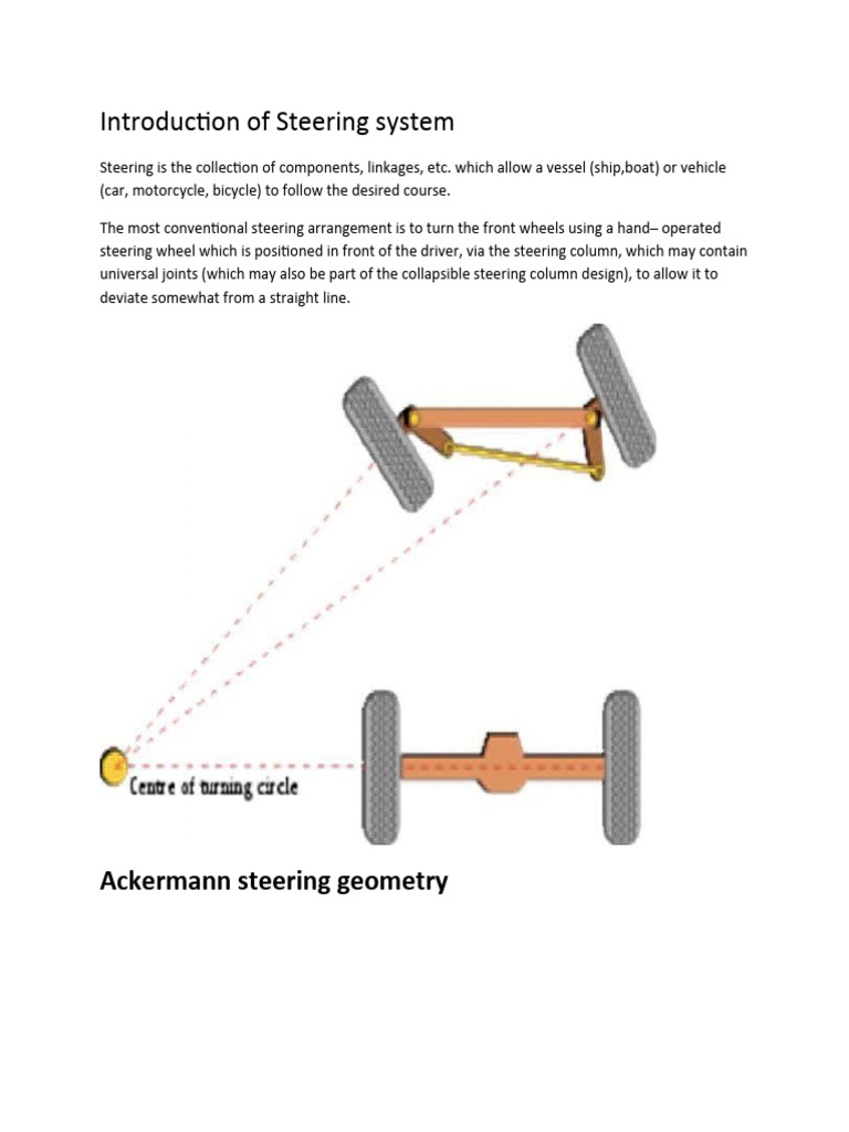 AE Unit 2 Steering and Suspension System Notes PDF Steering Axle
