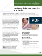 Family Guide To The Rancho Levels of Cognitive Functioning Spanish
