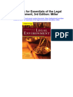 Test Bank For Essentials of The Legal Environment 3rd Edition Miller