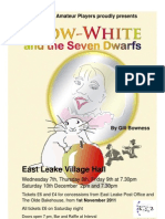 Poster For ELAPs Production of Snow White and The Seven Dwarfs in December 2011