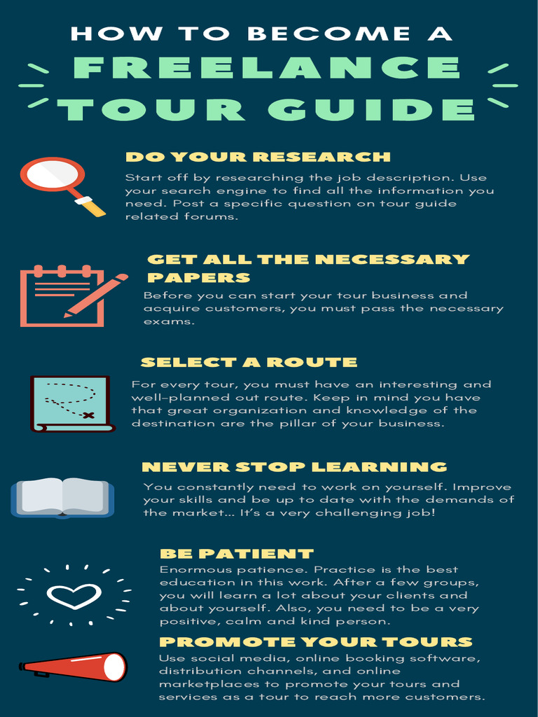Infographic How To Get Into The Freelance Tour Guide Business Orioly PDF