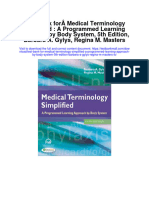 Test Bank For Medical Terminology Simplified A Programmed Learning Approach by Body System 5th Edition Barbara A Gylys Regina M Masters Is
