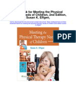 Test Bank For Meeting The Physical Therapy Needs of Children 2nd Edition Susan K Effgen