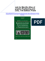 Test Bank For Merrills Atlas of Radiographic Positioning and Procedures 11th Edition Frank