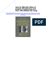 Test Bank For Merrills Atlas of Radiographic Positioning and Procedures 14th Edition by Long