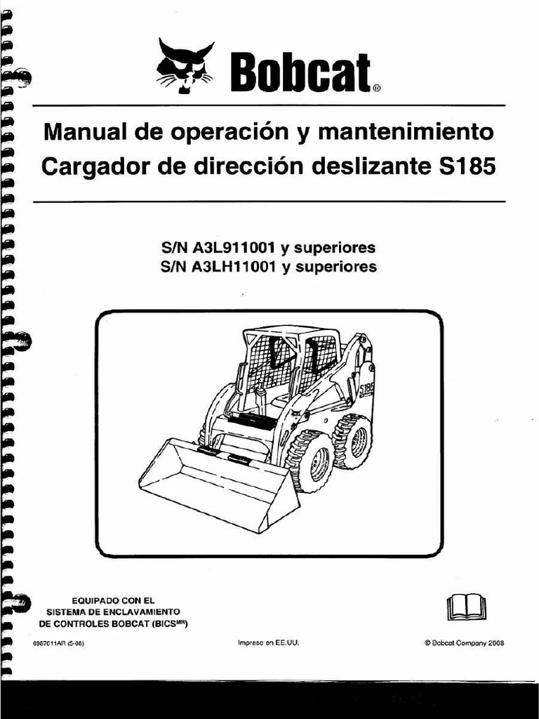 Pdf manual completo de operacion y mantenimiento bobcat s 185 compress