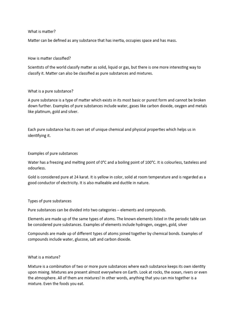 what-is-matter-pdf-chemical-substances-mixture