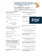 "Santo Domingo" de Chancay: Práctica Dirigida Nº10 - Àlgebra