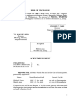 Negotiable Bill of Exchange