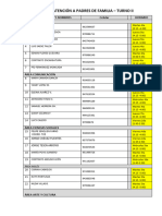 Horario de Atención A PPFF-T.T 2023