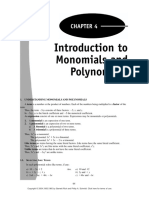 Math Review Monomials and Polynomials