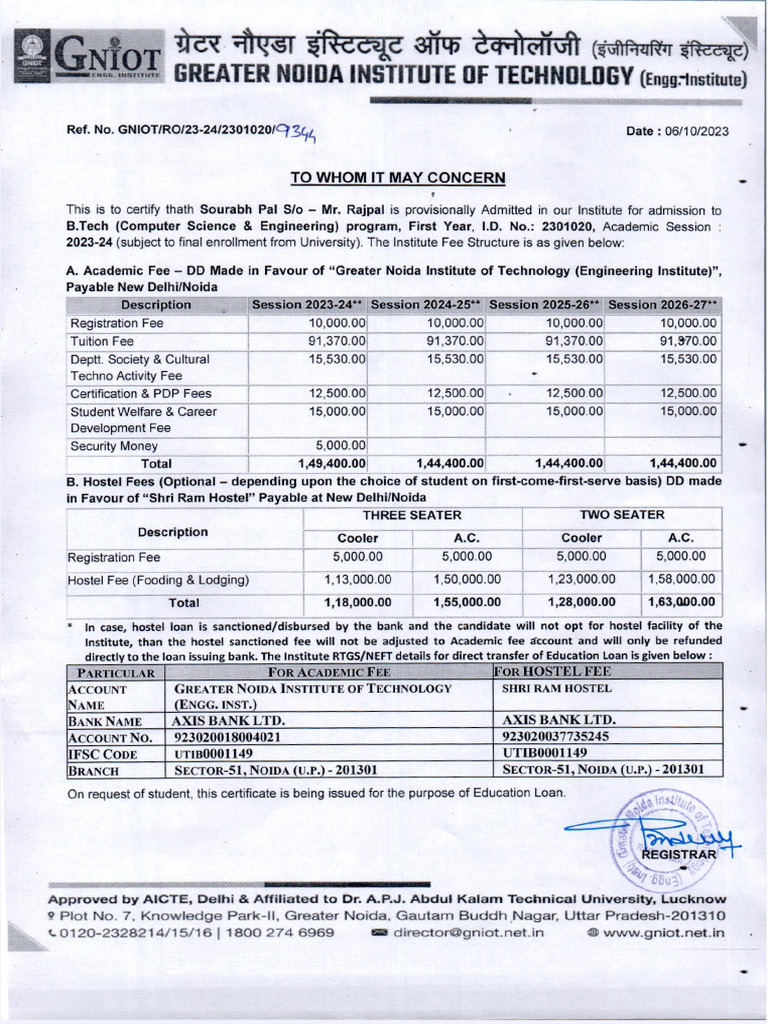 Ku Fee Structure Pdf Download