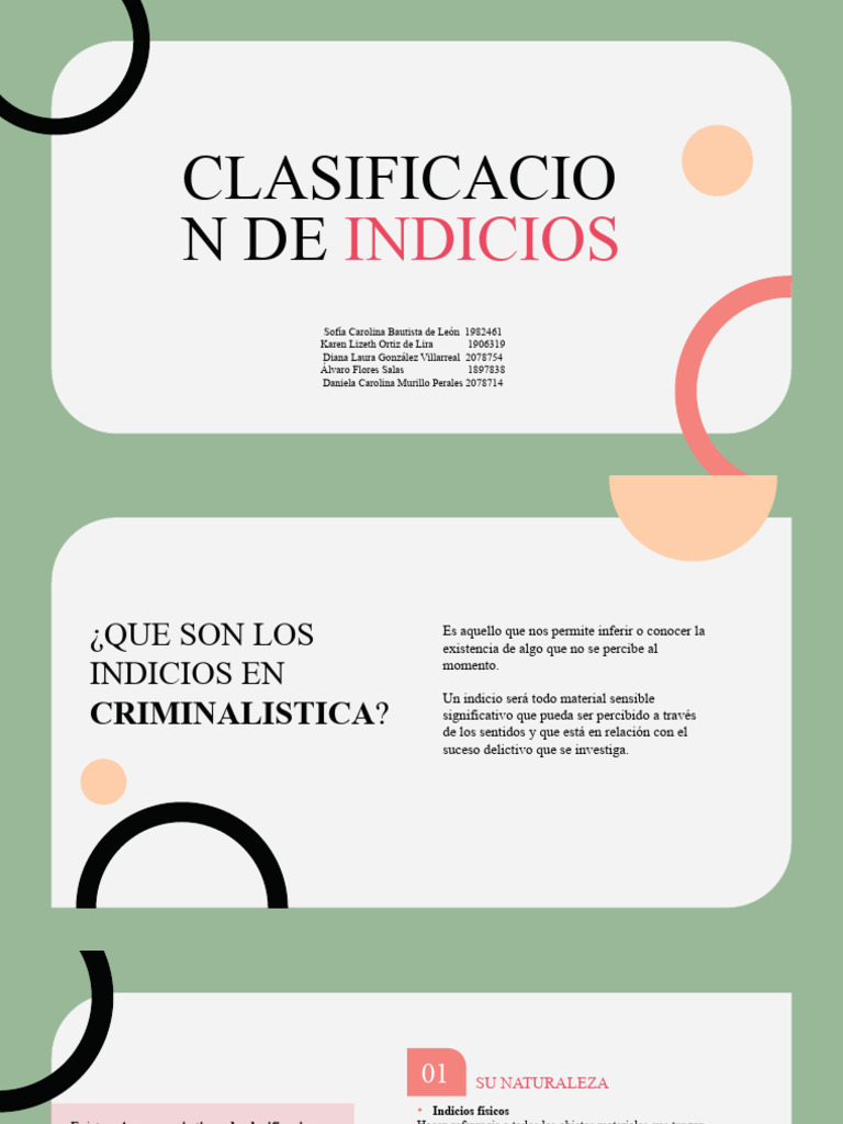 Clasificación de Indicios en Criminalística | PDF | Ciencias sociales