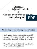 Định luật nhiệt thứ nhất & Các quá trình nhiệt cơ bản của môi chất ở pha khí