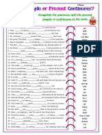 English. Present Simple and Present-Continuous