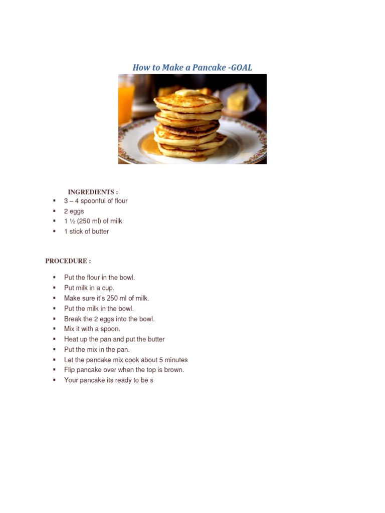 Cara Membuat Pancake PDF