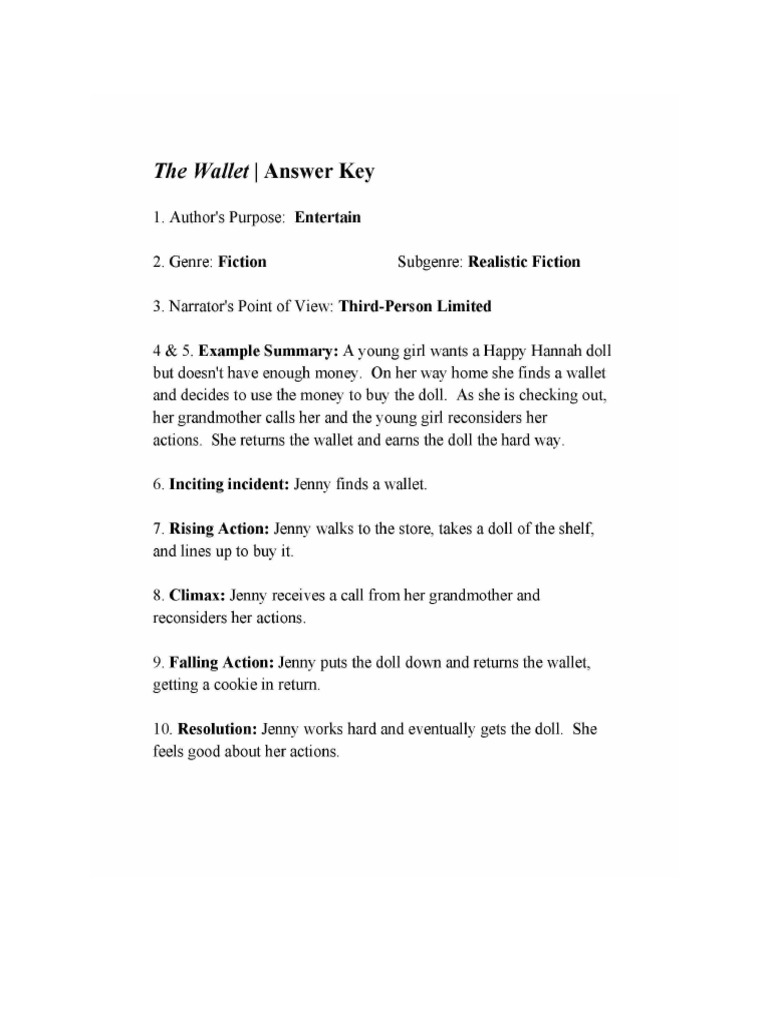 THE WALLET QUIZ intelligence overview